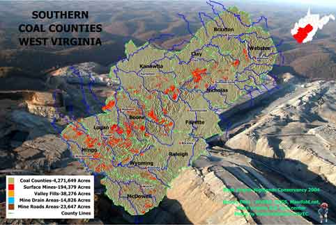 Map Southern Coal Counties