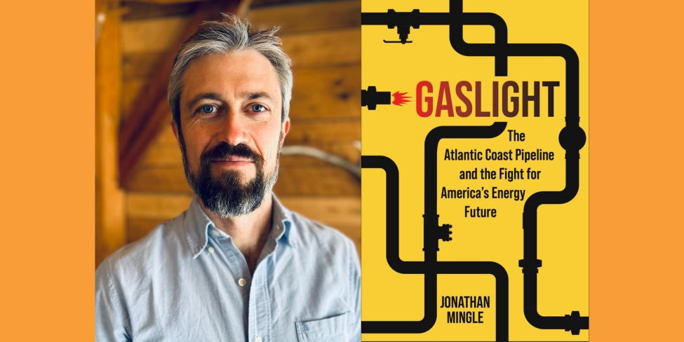 the cover of the book Gaslight with a photo of the author Jonathan Mingle