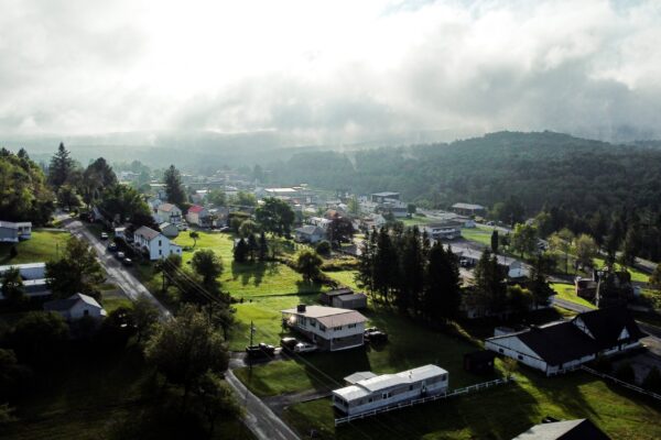 An aerial view of Davis WV